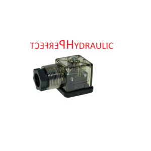 Stecker für Magnetspule, Normstecker mit LED-Anzeige DIN/EN-A 12V/24V DC