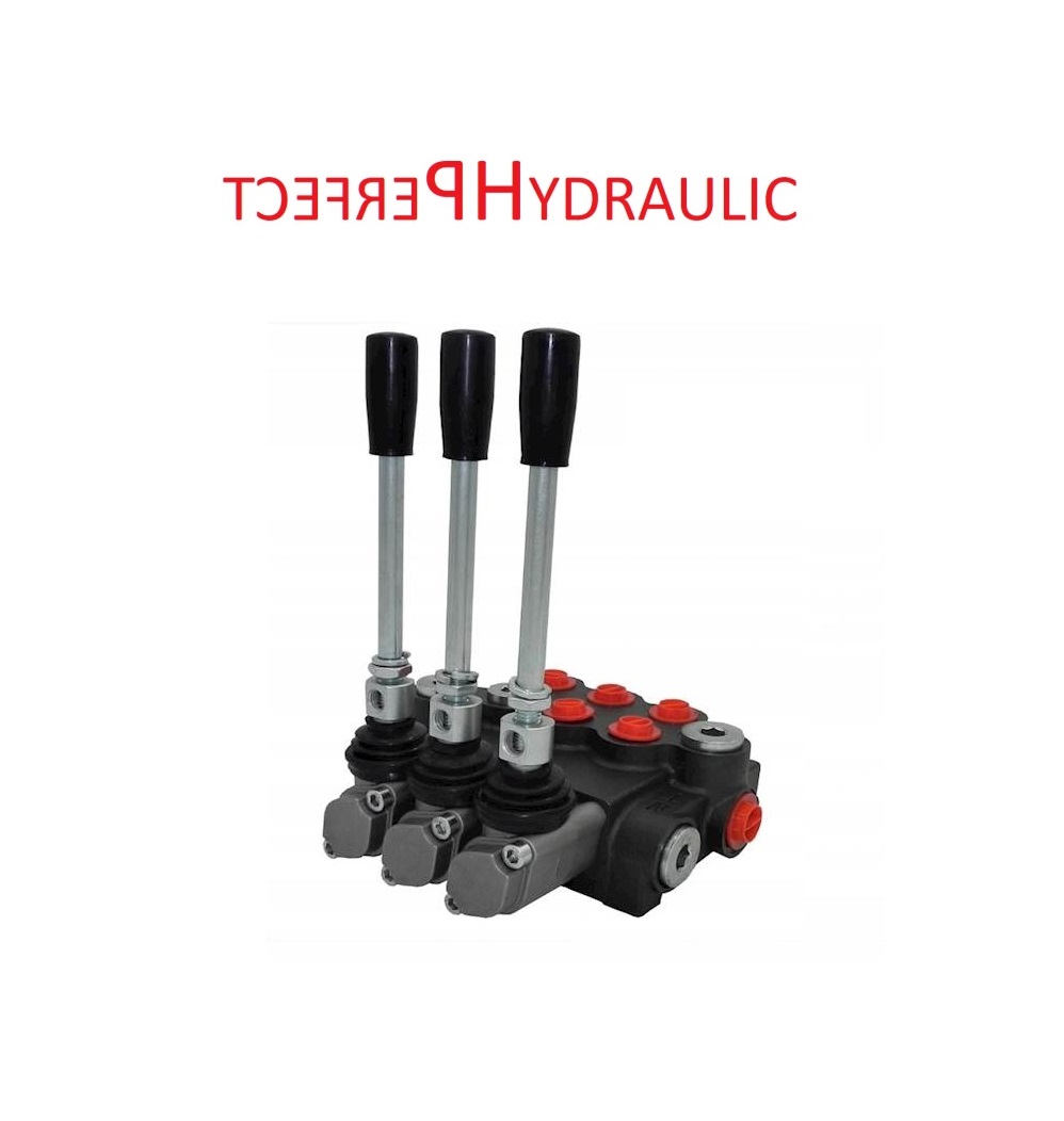 Handsteuerventil Handhebelventil Hydraulik 40L 3fach für Doppelwirkende  zylinder 