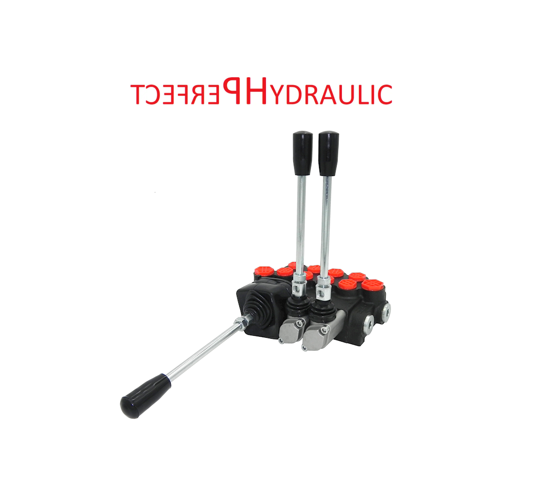 Handsteuerventil Handhebelventil Hydraulik 40L 4fach 4xDW + 2xKreuzhebel 
