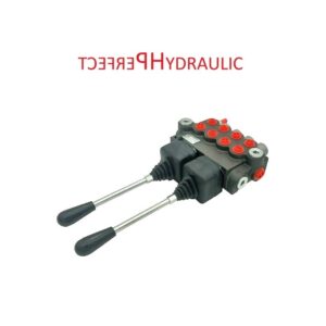 4 section hydraulic directional control valve 80L double acting DA with 2 joysticks