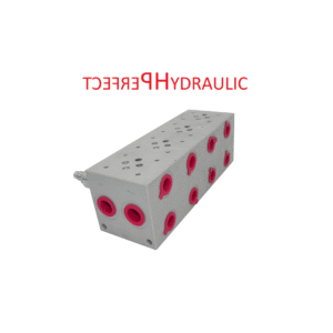 Cetop 3 NG 06 Grundplatte 4 Sektionen Anschlussplatte mit DBV 4 fach Hydraulik