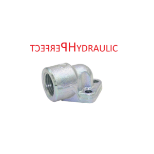 Hydraulik Pumpenflansch Winkelflansch LK 30 Lochkreis 30mm Gewinde 1/2" 3- Loch