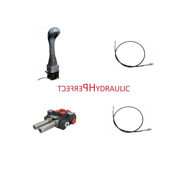 Hydraulic valve 2 sections Joystick Bowden cable front loader open 40L floating section