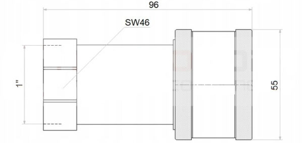 Hydraulic quick coupling female socket iso-a internal thread BSP 1'' - Image 2