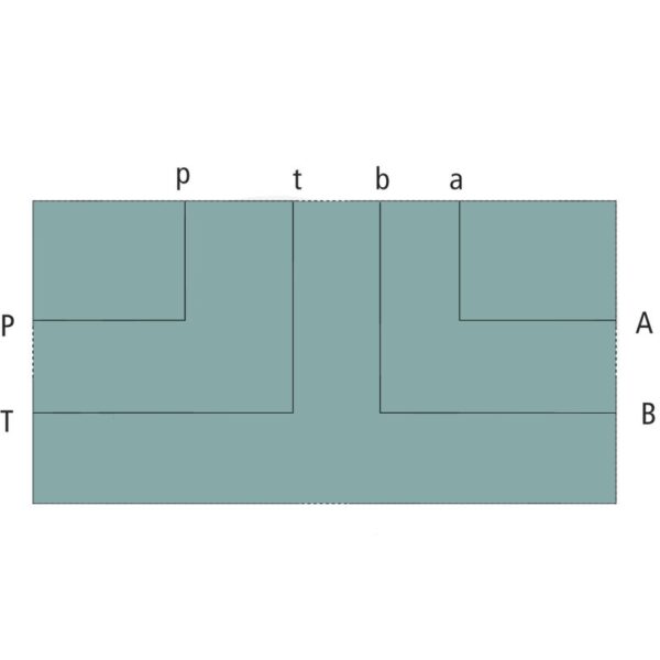 Cetop3 NG06 base plate 1 section connection plate 1 compartment for hydraulics - Image 2