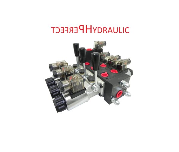 Handsteuerventil Handhebelventil 40L 24V 3fach elektrisch oder Hebel PSRMWE 3