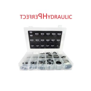 390 metal-rubber sealing rings for screw connections, inch - metric