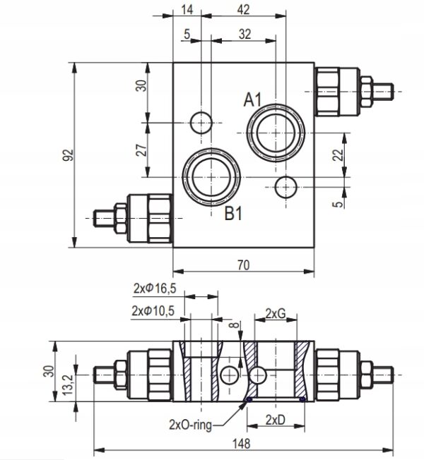 HYDRAULISCHES MOTOR-BYPASS-VENTIL SMS BVS 1208 – Bild 2