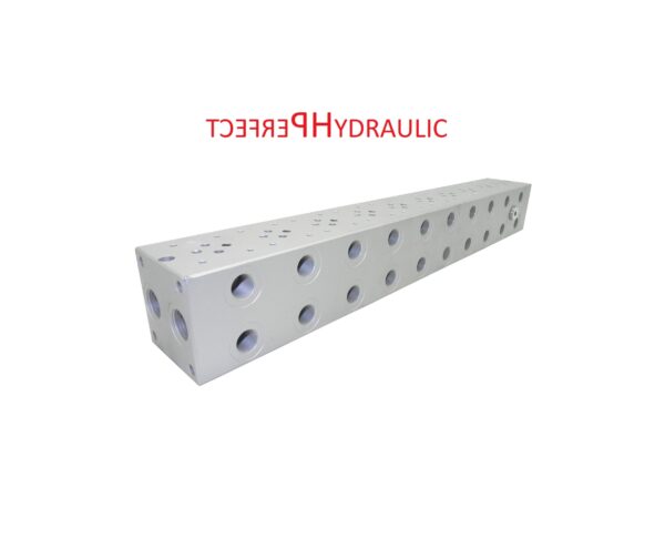 Cetop 3 NG 06 base plate 10 sections connection plate with DBV 10-fold hydraulics