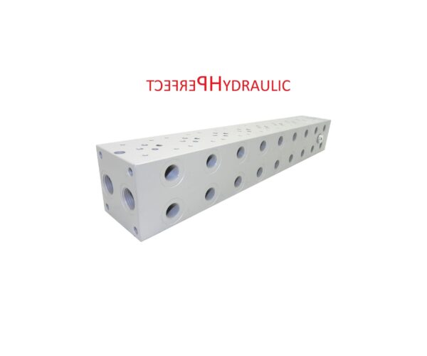 Cetop 3 NG 06 base plate 9 sections connection plate with DBV 9-fold hydraulics