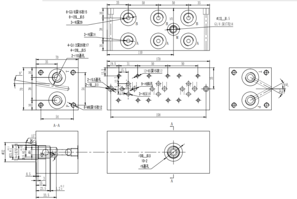 Hydraulikventil Steuerventil 2 Sektion CETOP 03 NG6 60l/min Grundplatte DBV – Bild 3