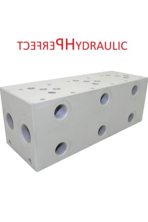Cetop 5 NG 10 Grundplatte 3 Sektionen Anschlussplatte mit DBV 3 fach Hydraulik