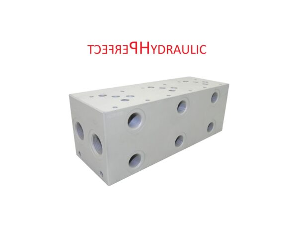 Cetop 5 NG 10 base plate 3 sections connection plate with DBV 3-fold hydraulic