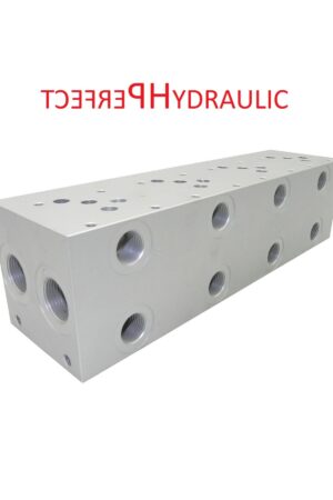 Cetop 5 NG 10 Grundplatte 4 Sektionen Anschlussplatte mit DBV 4 fach Hydraulik