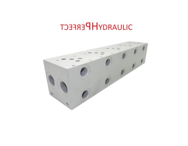 Cetop 5 NG 10 Grundplatte 5 Sektionen Anschlussplatte mit DBV 5 fach Hydraulik