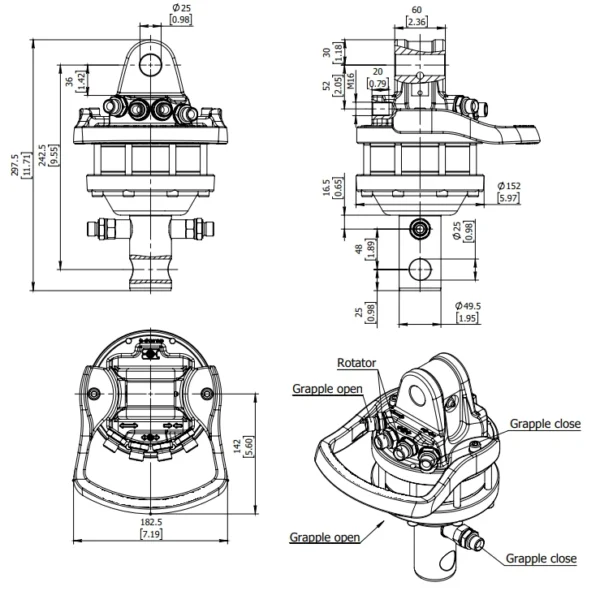 Hydraulic rotator GR30 (3000kg) - Image 2
