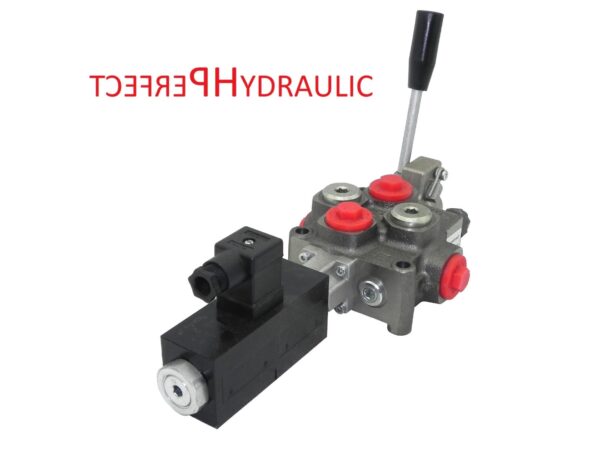 Hydraulic valve hydraulic distributor electric + lever 1 section Q45 60L
