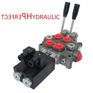 Hydraulic valve hydraulic distributor electric + lever 2 sections Q45 60L