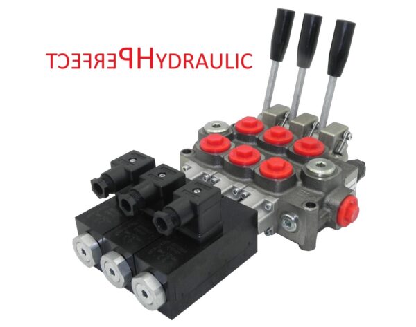 Hydraulikventil elektrisch Hebel Q45 60L 3 fach für Doppelwirkende zylinder