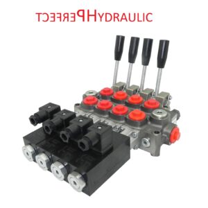 Hydraulikventil elektrisch Hebel Q45 60L 4 fach für Doppelwirkende zylinder
