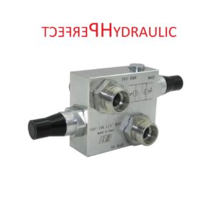 VAU OM BSP 1/2" cross overflow valve, 60 L/min, 50-200 bar