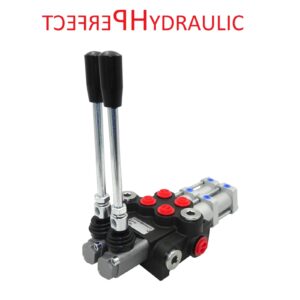 2 sections 40L pneumatically controlled hydraulic distributor